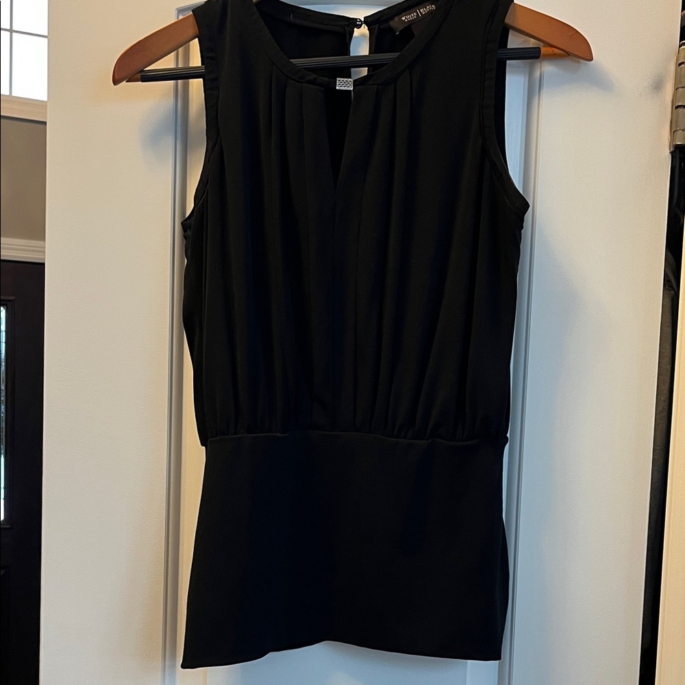 White House Black Market Elegant Black Blouse